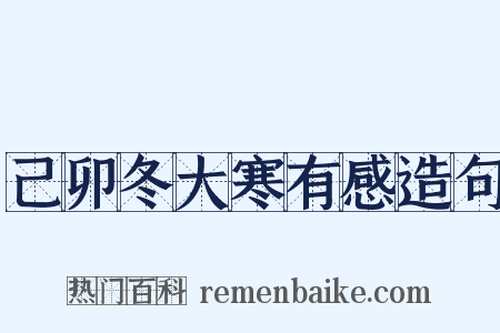 己卯冬大寒有感造句是什么意思的图片